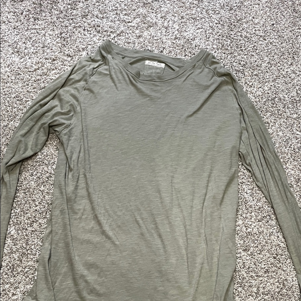 Free People: We The Free Sage Long Sleeve Tee